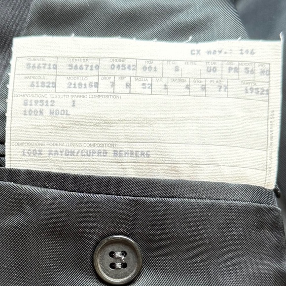 Ermenegildo Zegna Black One-Button Wool Tuxedo Jacket Men's 46R - Made in Italy - Picture 7 of 8